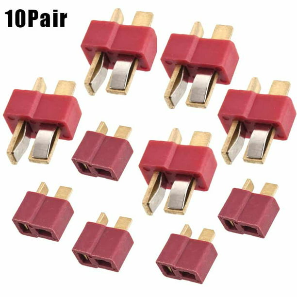 10 Pair Deans Style RC Lipo Battery Helicopter T Plug Connectors Male Female f